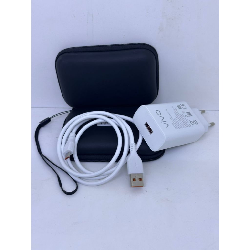 Charger Vivo 44W Original Charger Fast Charging Kabel Micro USB - Type C Plus Dompet