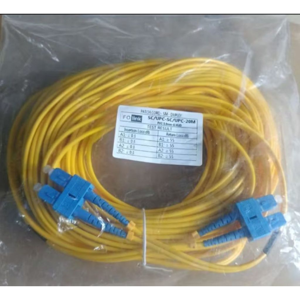 Patchcord SC -  SC 20m duplex singlemode
