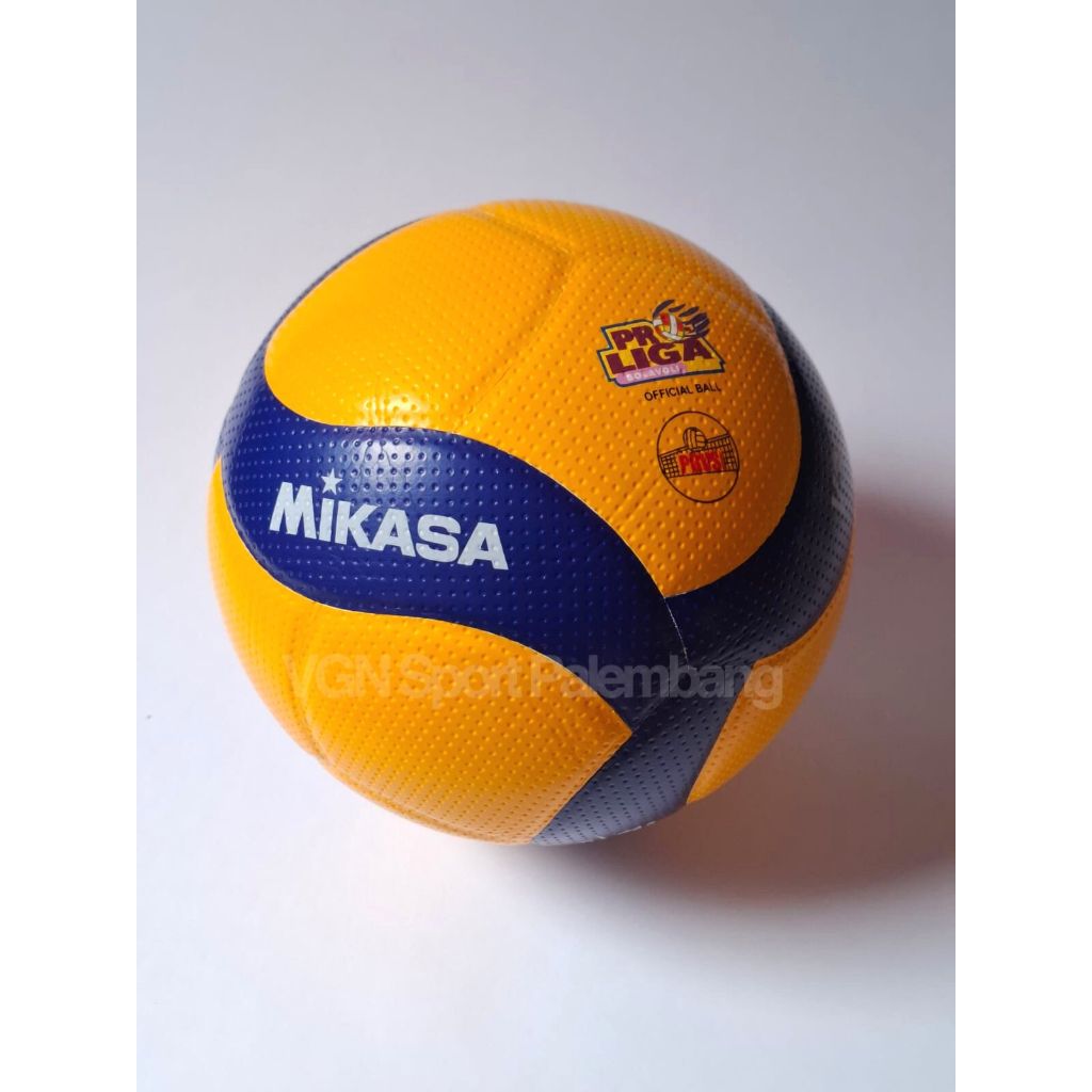 MIKASA BOLA VOLI MIKASA 300 VOLLY VOLLEY VOLY MIKASA V300W BINTIK KULIT JERUK SIZE 5 100% ORIGINAL