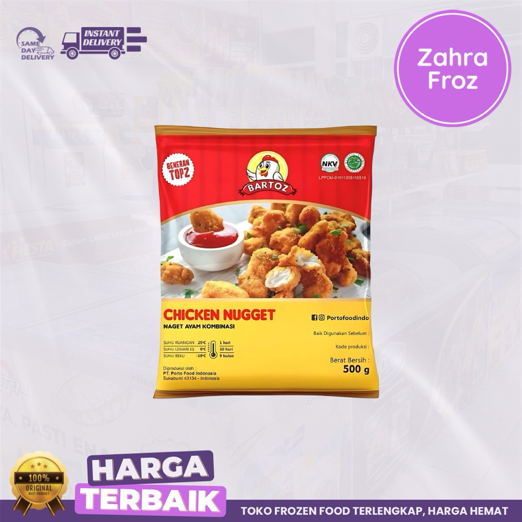 

BARTOZ CHICKEN NUGGET 500 GR | NAGET AYAM