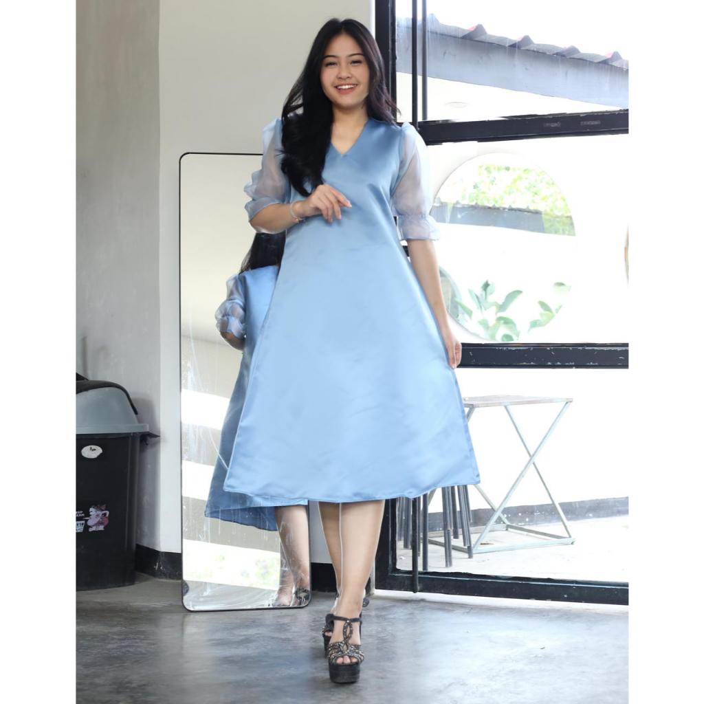 Dress Pesta Celsi/Dress Natal /Dress Brukat Terbaru/dress natal terbaru/Dress premium wanita/Dress J