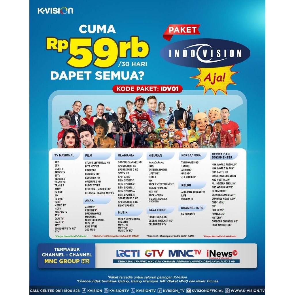 PAKET RECEIVER KVISION PAKET INDOVISION BIKIN NGILER