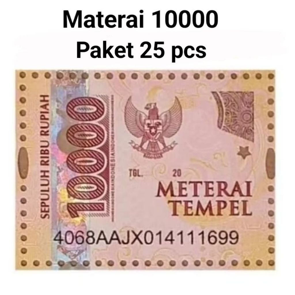 

Materai 10000 Paket 25 pcs