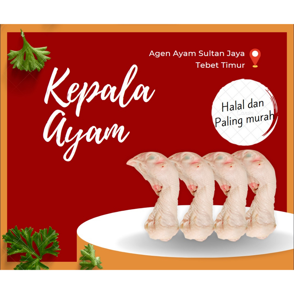 

Kepala Ayam Broiler 0.9 - 1.0 kg / 900gram - 1000gram