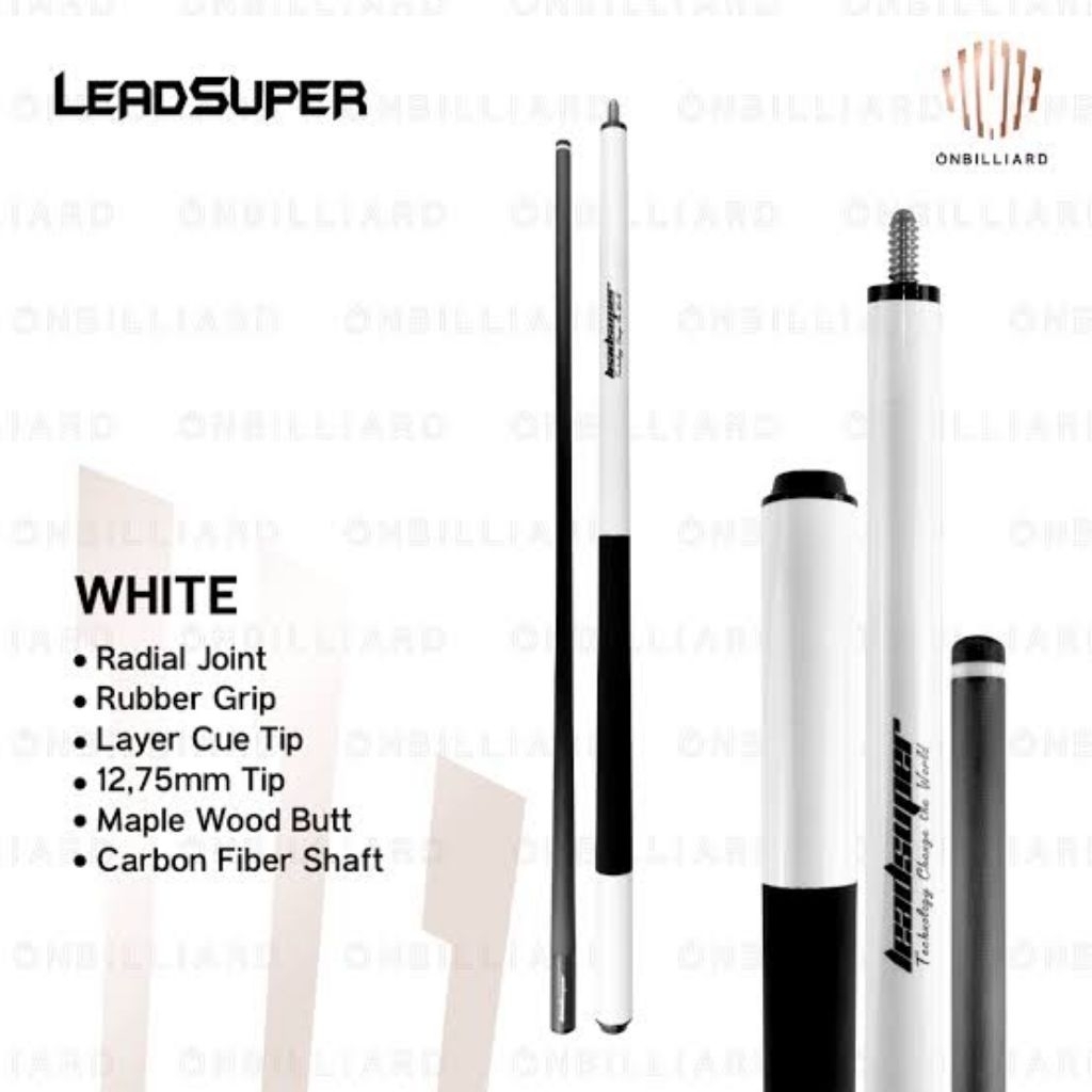 pesenan stik billiard Leadsuper putih