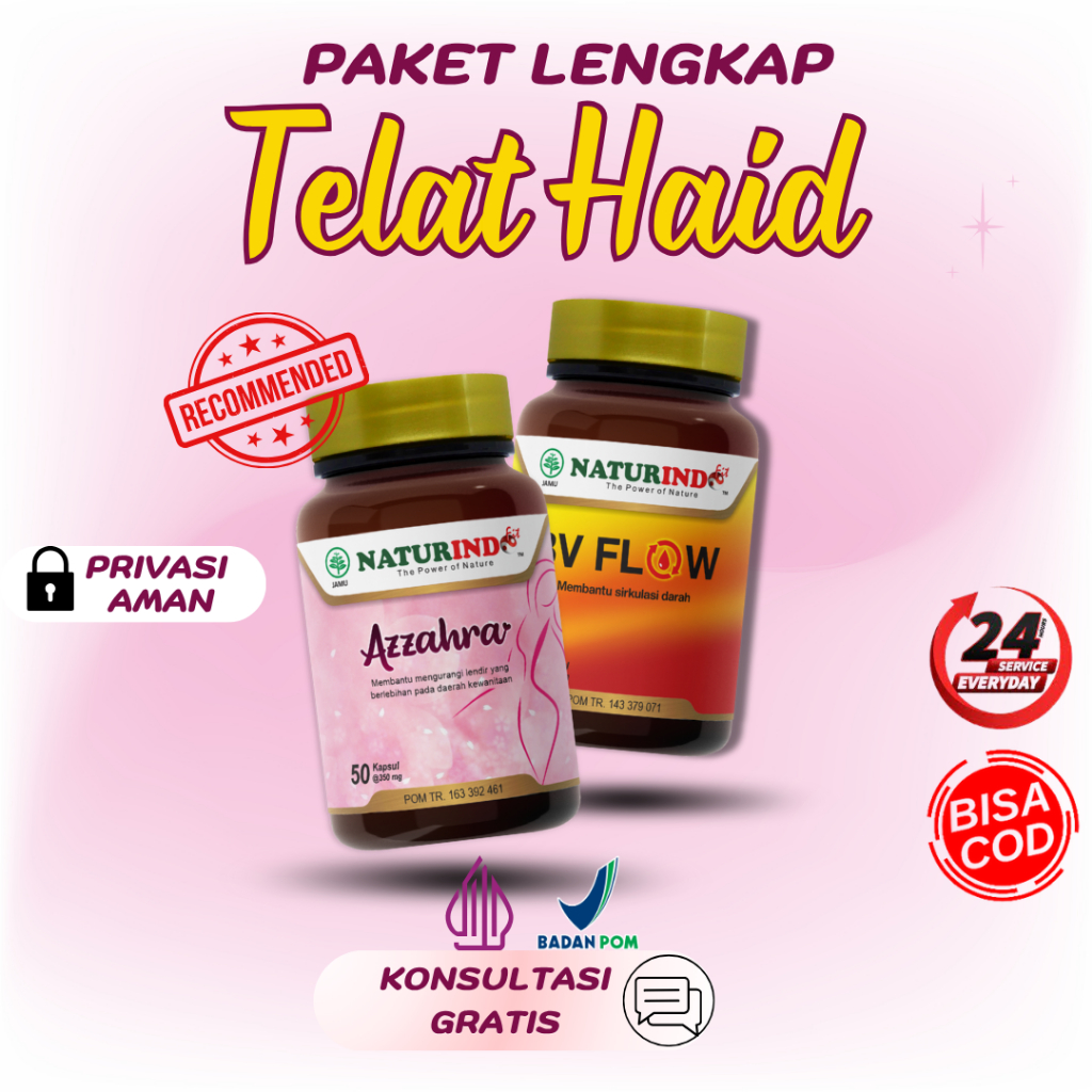Obat Telat Haid Alami – PAKET LENGKAP Jamu Pelancar Menstruasi Nyeri Haid PCOS
