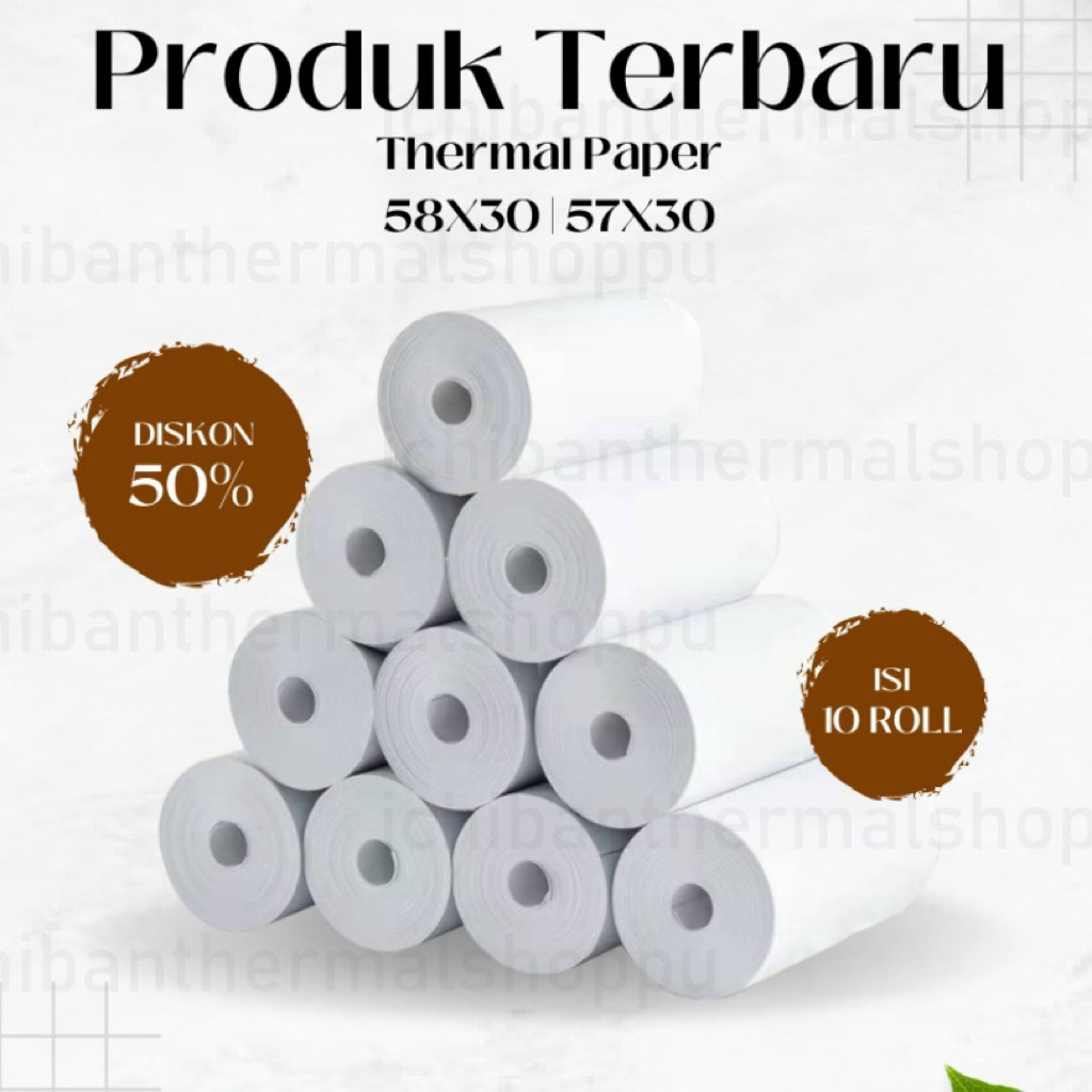 

KERTAS STRUK ROLL 57x30 / 57x30 isi 10pcs