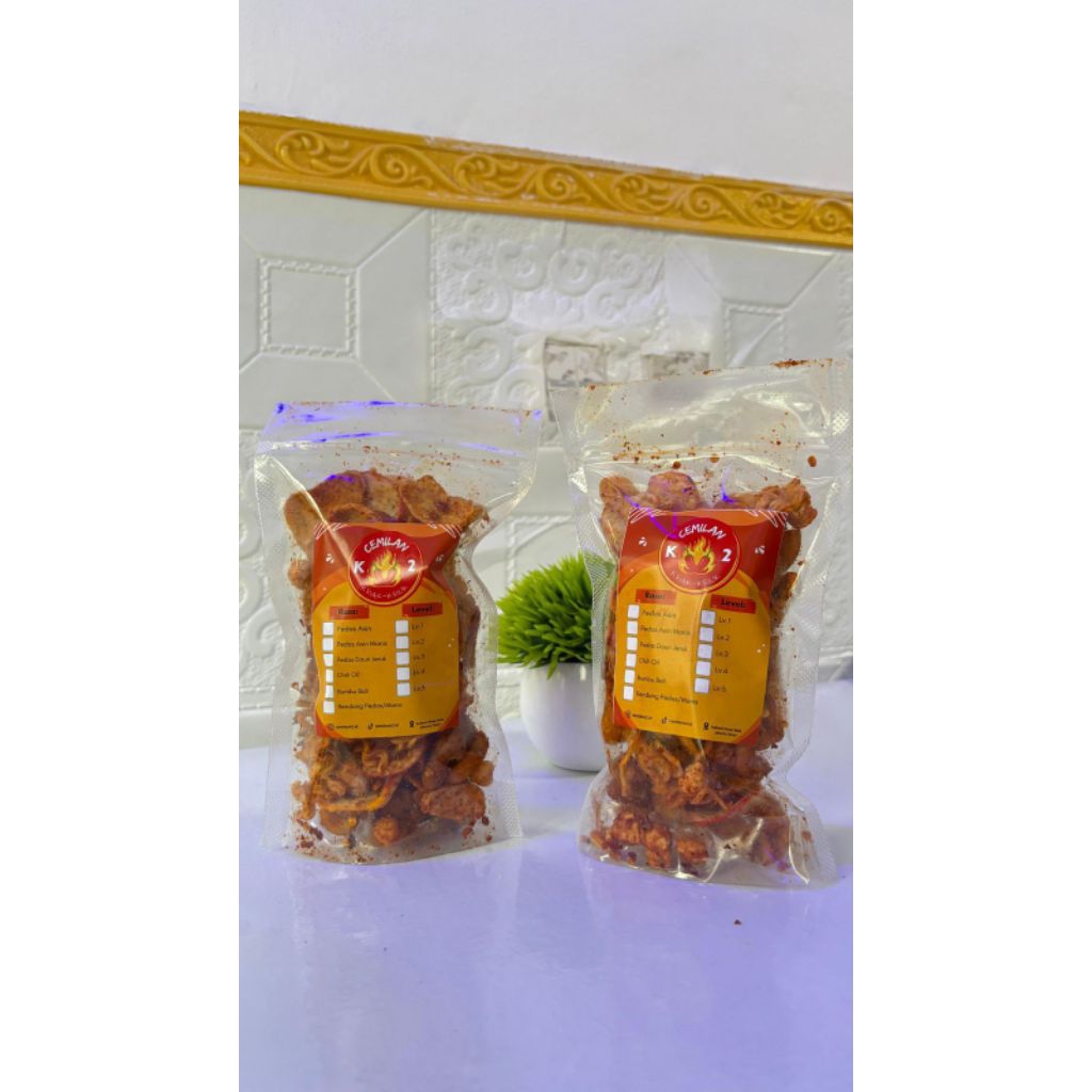 

[Spesial Bundling 2pcs] Cemilan K2(Kriak-Kriuk) cemilan kekinian pedas