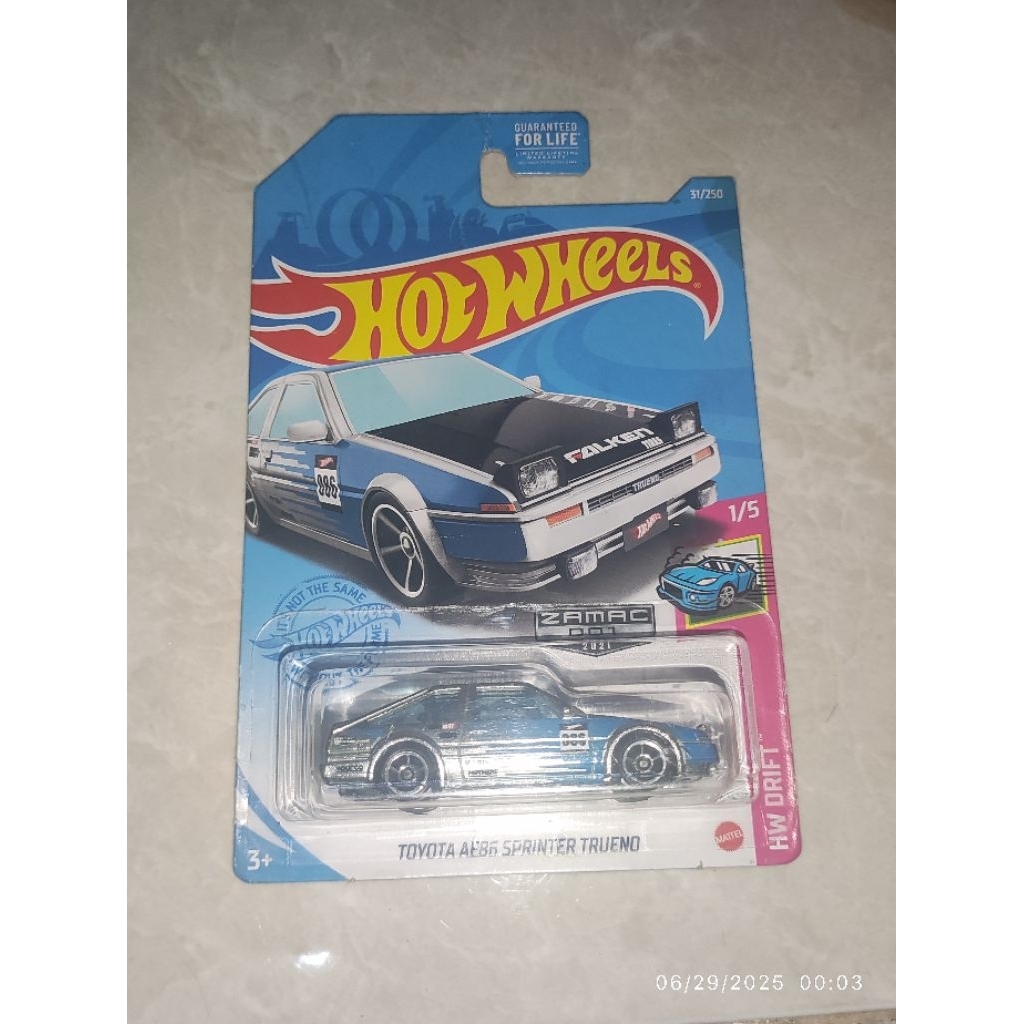 HOTWHEELS TOYOTA AE86 TRUENO ZAMAC