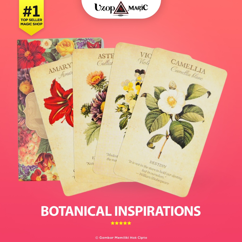 Kartu Tarot Oracle Botanical Inspirations Tarot Reading - Uzop Magic Shop
