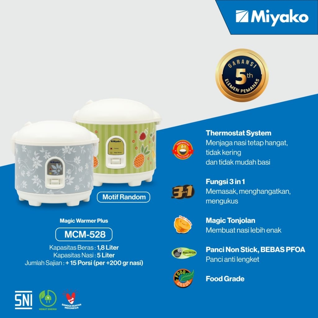 MAGIC COM MIYAKO 528 1.2 LITER