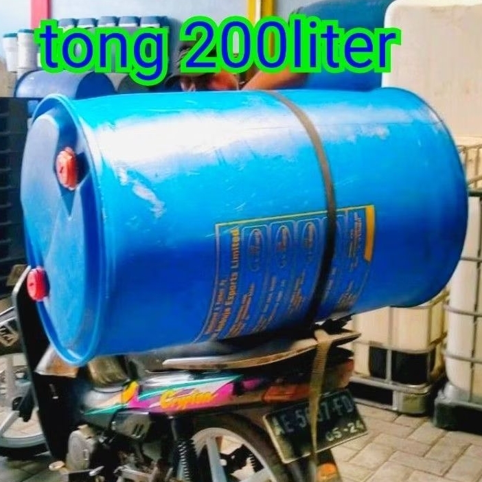drum plastik 200liter.untuk tandon air. drum apung..tetes.dan drum apung keramba dll