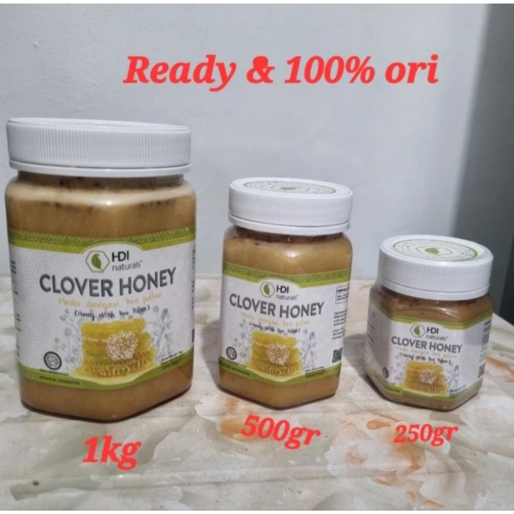 

clover honey 1kg,500gr,250gr exp 2028 free sendok kayu