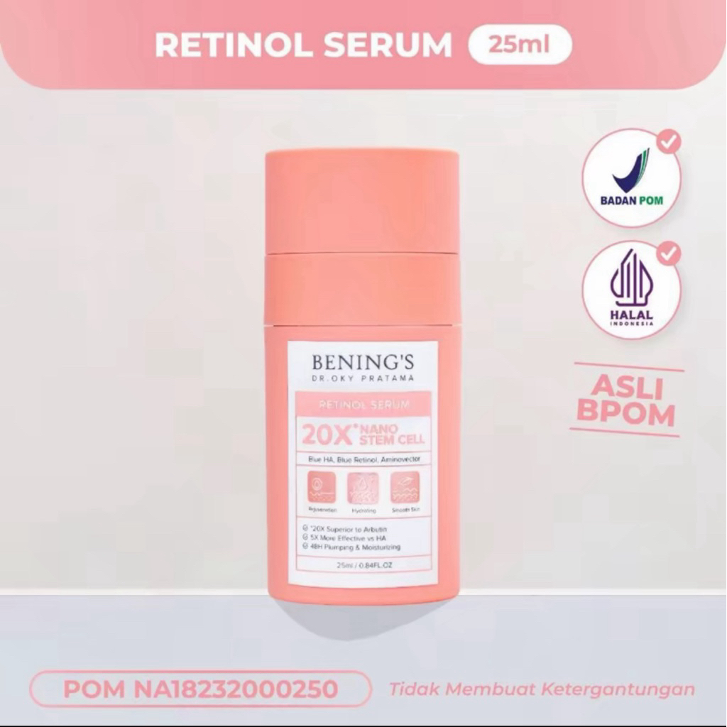 Bening's New Retinol Serum | Serum Scar / Bopeng By Dr Oky pratama / Benings Clinic