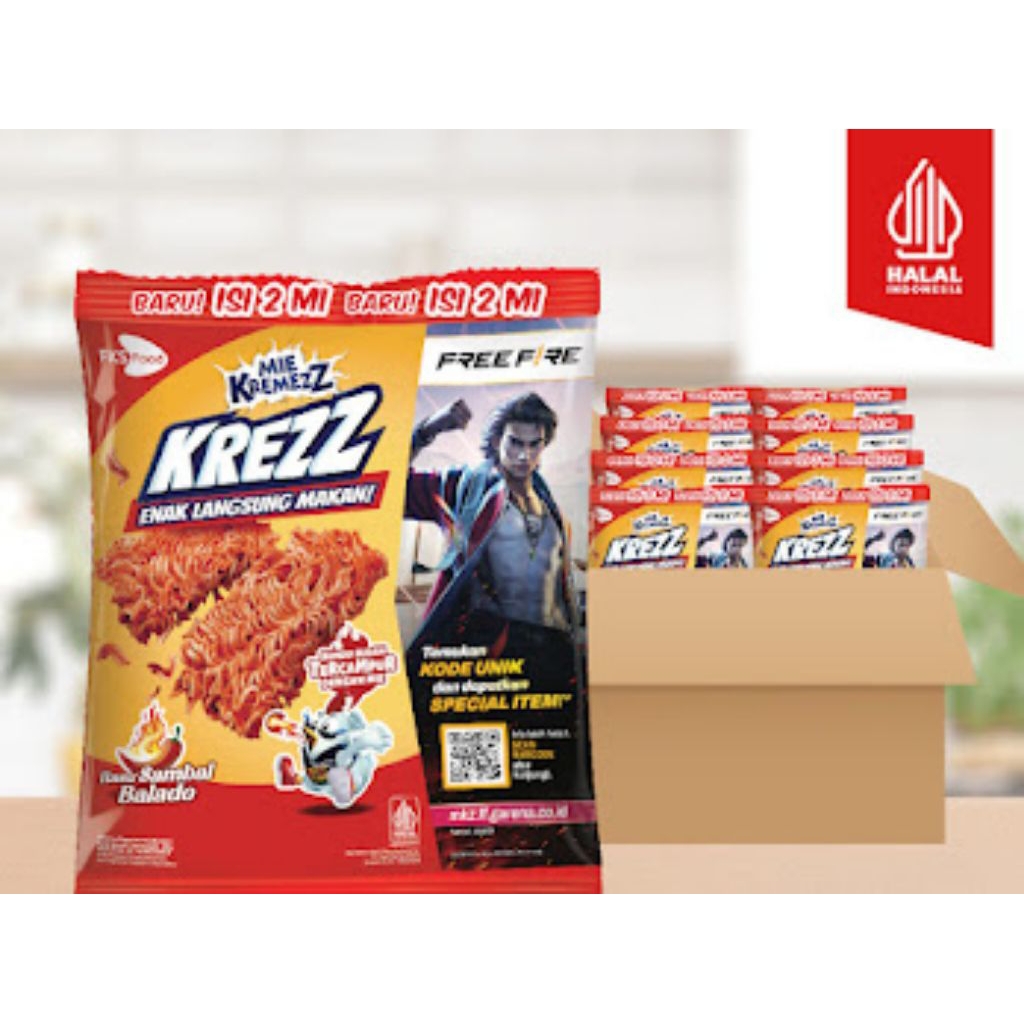 

Mie Kremezz Mix & Shake - Ayam Panggang - 1 Karton (9renceng) - 90 Pcs - 16gr