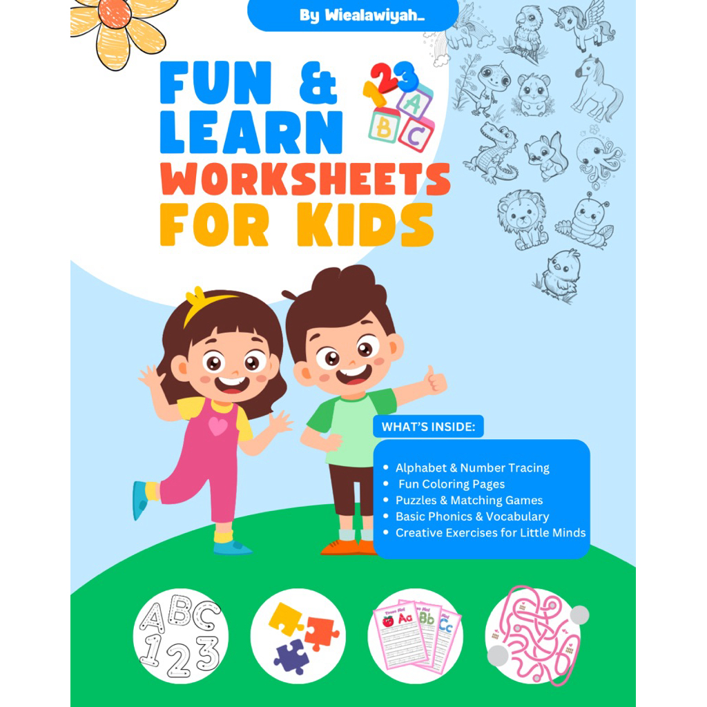 worksheet pertamaku / worksheet toodler / worksheet ku / aktivitas seru