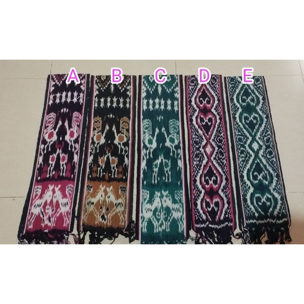 Syal Tenun L20cm Aksesoris Tenun Ethnic Motif Toraja Dayak Kalimantan Sumba Ntt Flores Limited Editi