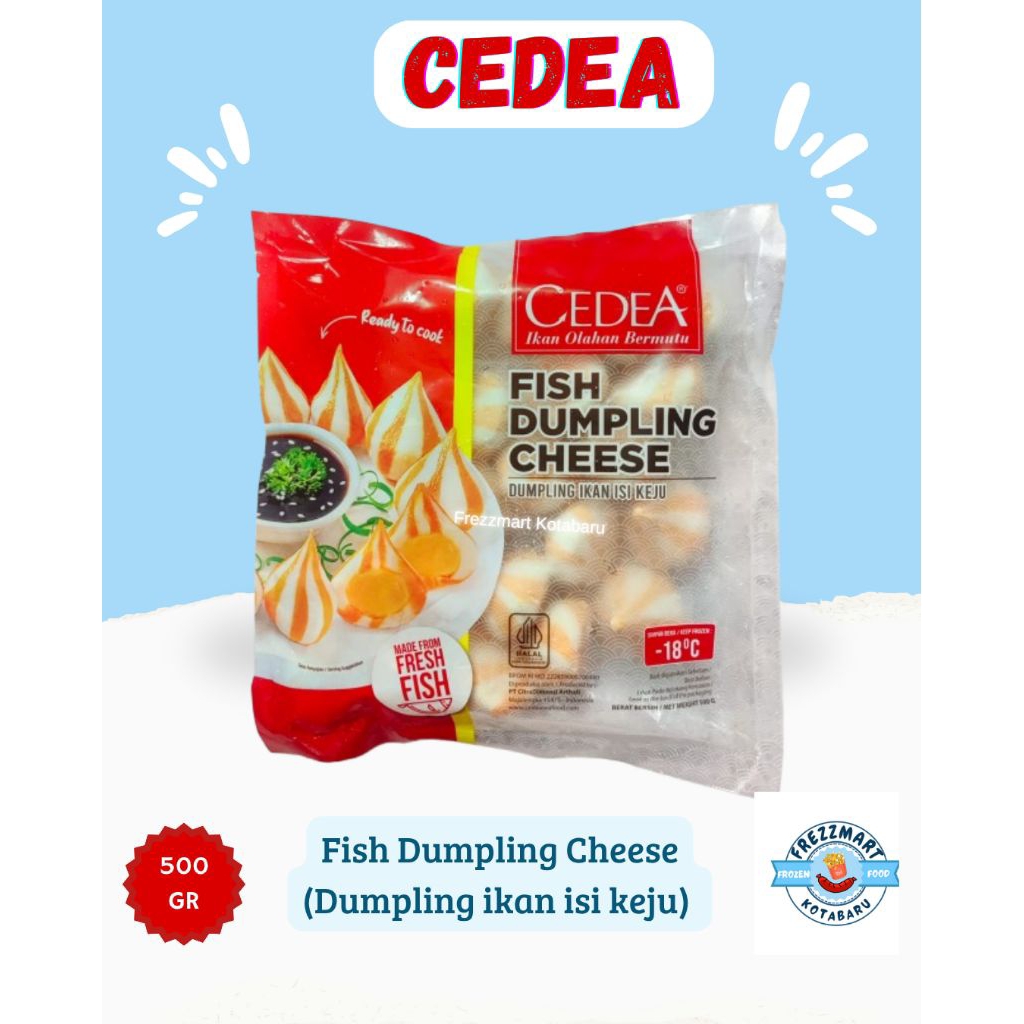 

Cedea Fish Dumpling Cheese / Dumpling Ikan isi Keju 500 GR Frezzmart Kotabaru