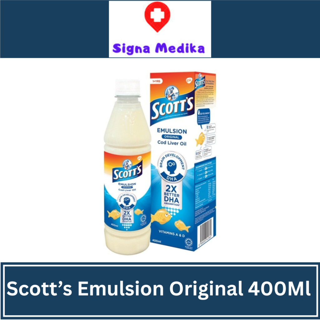 Scott's Emulsion Rasa Original 400 ml - Omega 3, Vitamin A & D