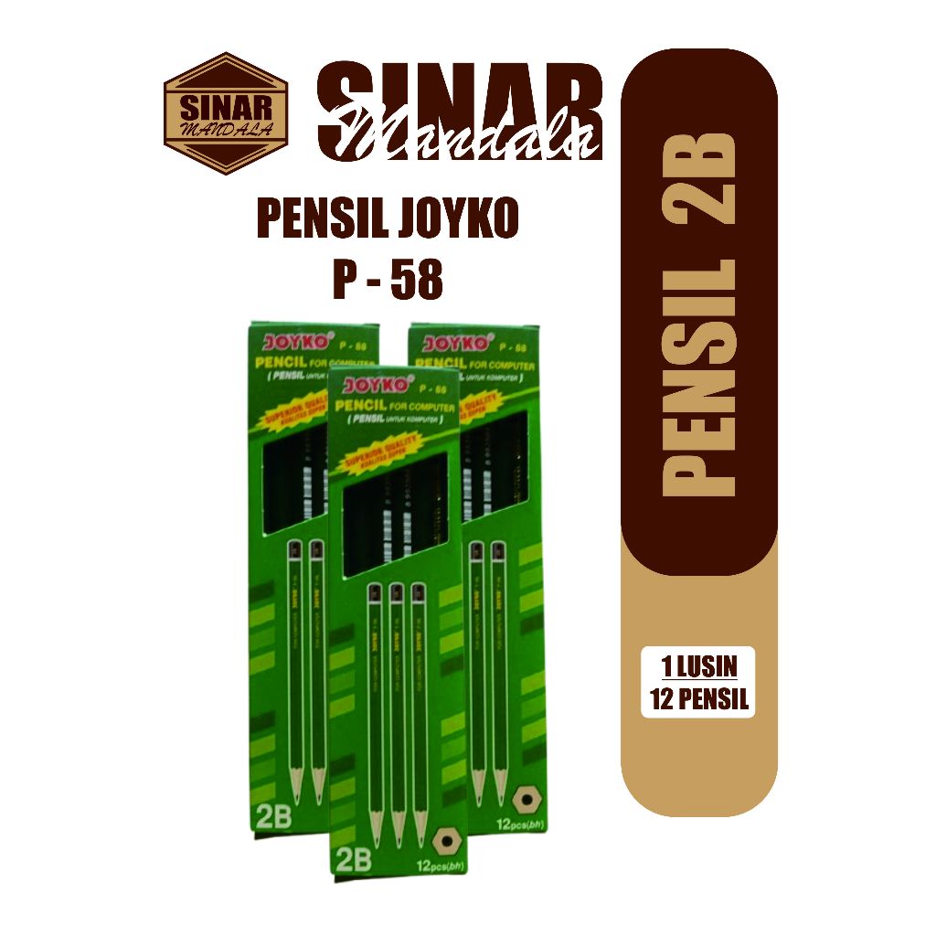 

Pensil Joyko 2B P - 88 kualitas bagus harga murah,isi 12 pcs per 1 lusin