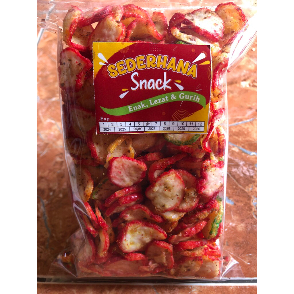 

Krupuk Seblak kencur pedas gurih renyah enak