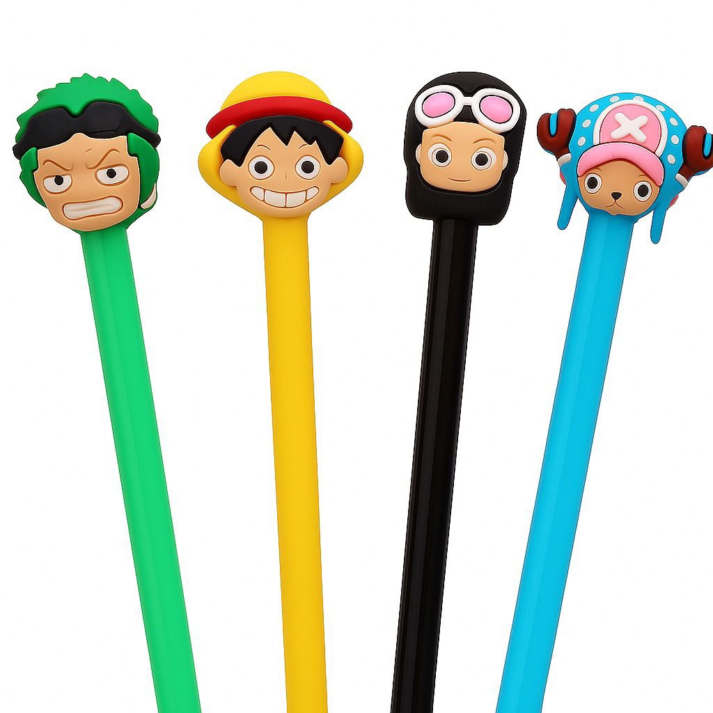 

Pulpen Gel Karakter One Piece Pirates Premium Pena Luffy Zoro Robin Bajak Laut Lucu Unik Imut Termurah Grosir COD