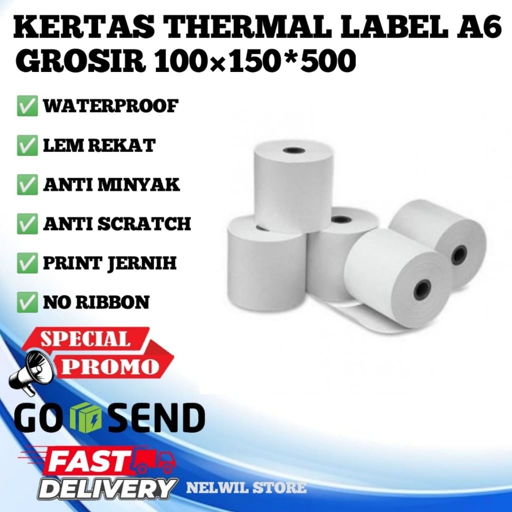 

kertas thermal A6, label thermal