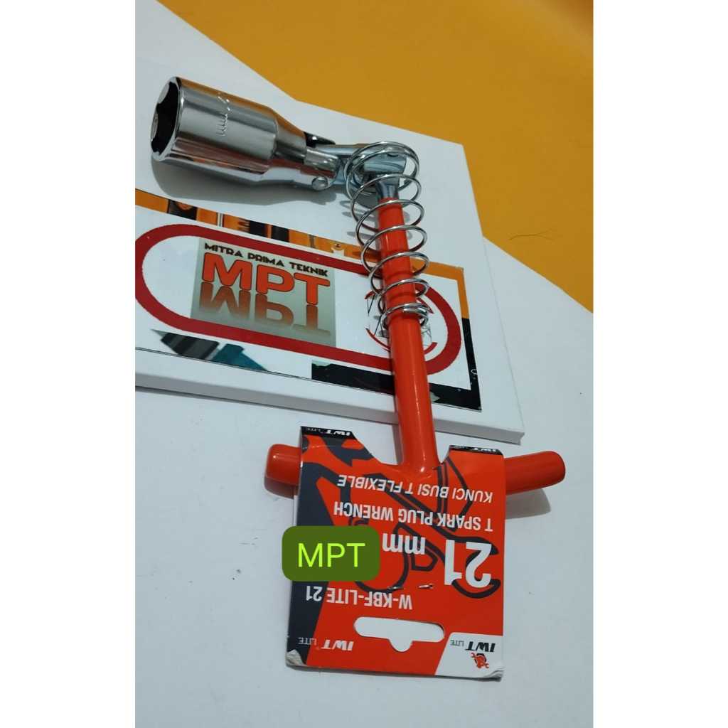 Kunci busi flexible 21 mm - Kunci busi model T - iwt tools