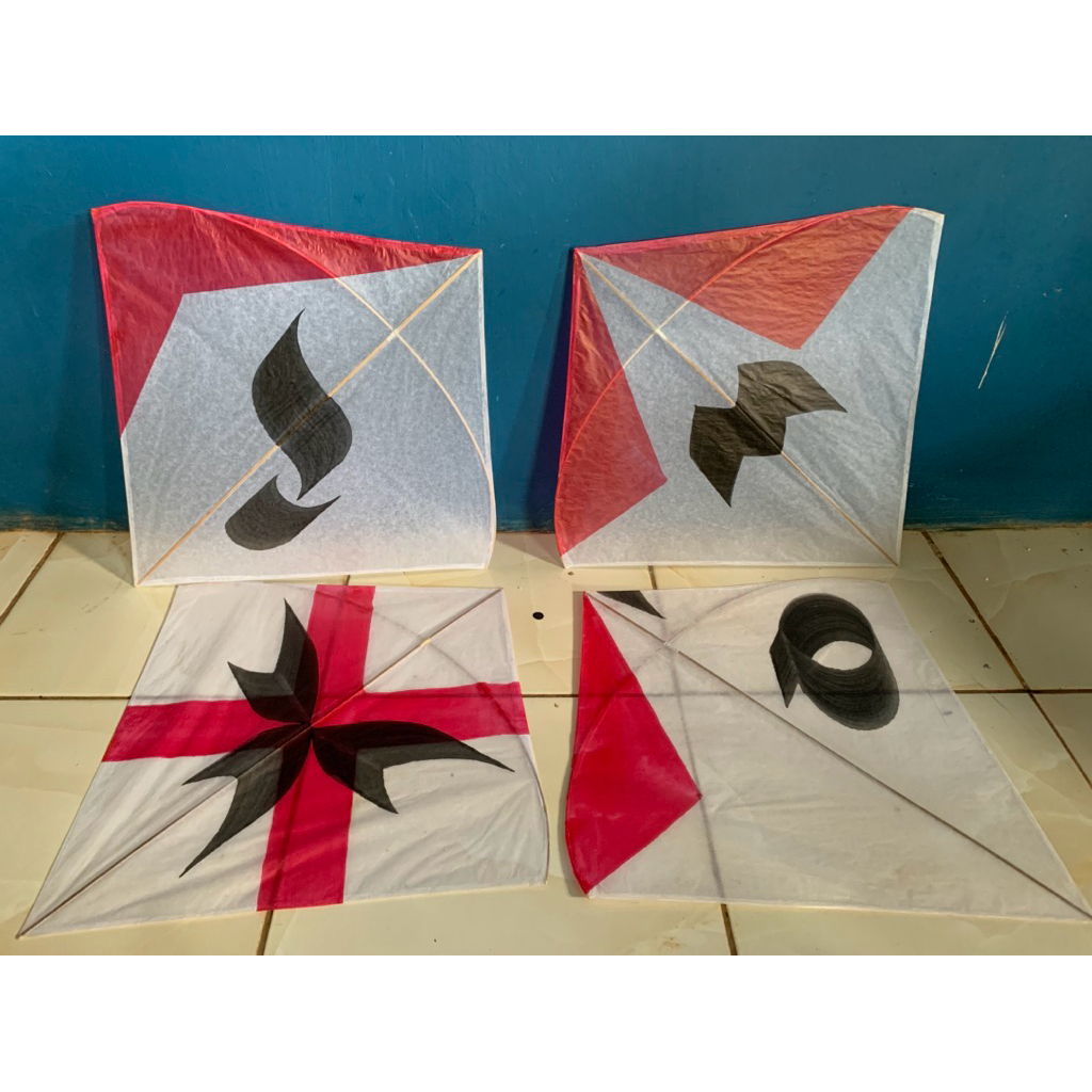 layangan seot berotot uk 54 kertas semi minyak