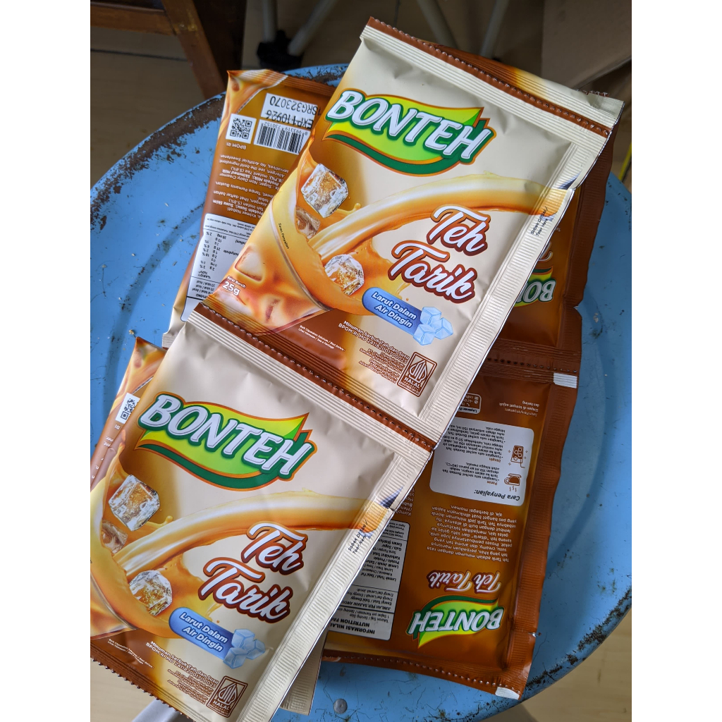 

Bonteh Teh Tarik Instan – Rasa Teh Tarik Asli, Creamy & Nikmat/ 1 Renceng isi 10