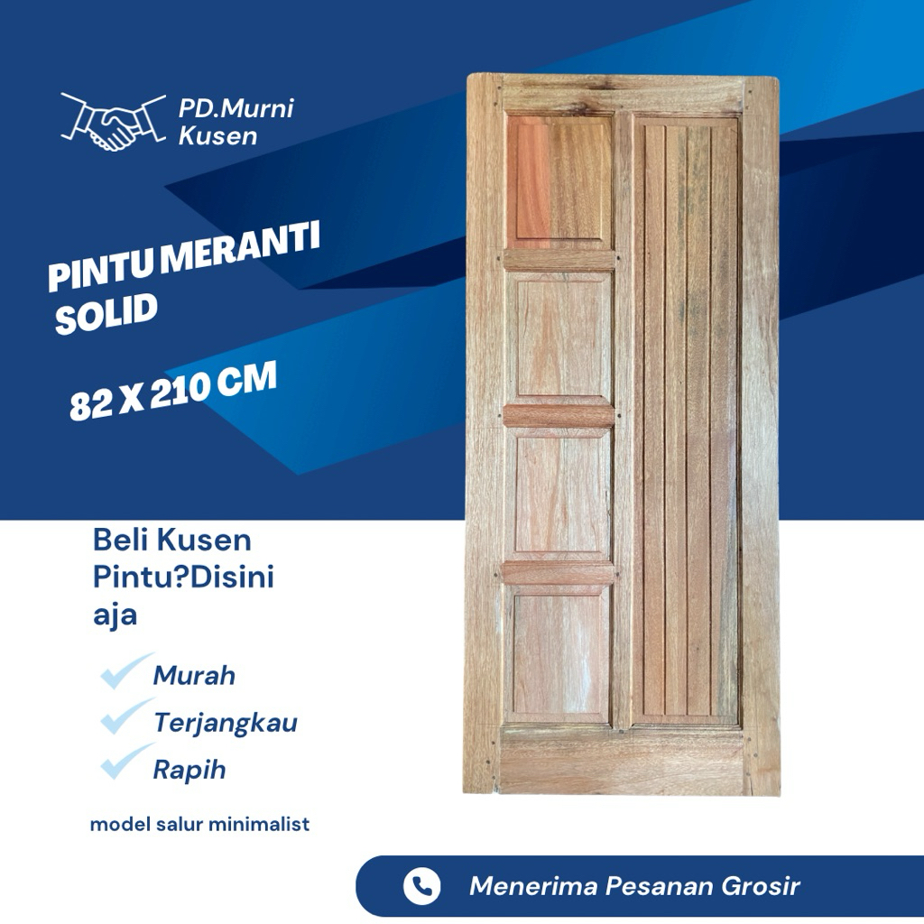 Pintu Kayu Meranti Minimalis salur