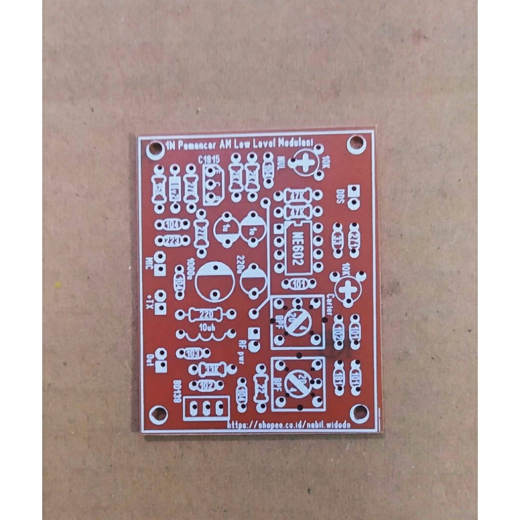 PCB Pemancar AM 1W Low Level Modulator ne602