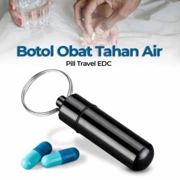 CAMISUENO Botol Obat Pill Travel EDC Tahan Air - JS207