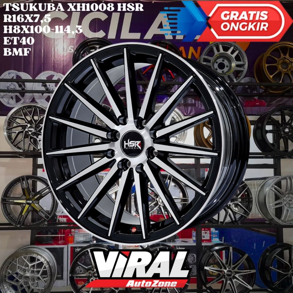 Velg Mobil Ring 16 HSR TSUKUBA R16 Untuk Jazz , Mazda2 , Yaris , Swift