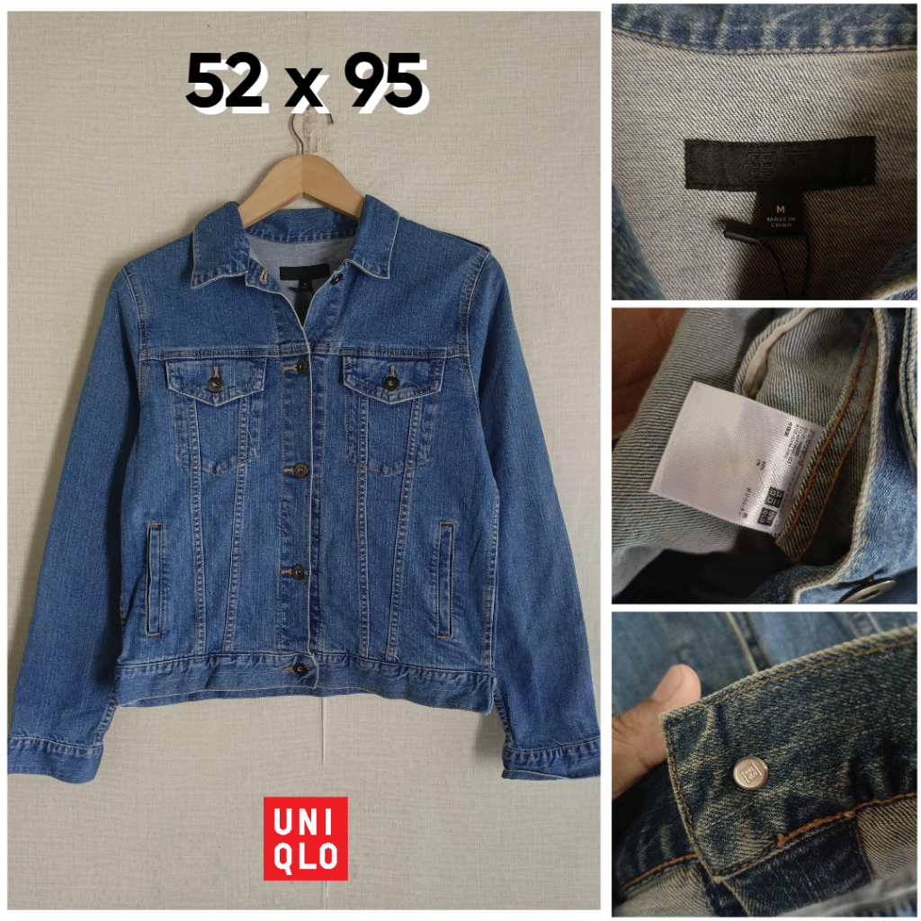 Jaket Jeans UNIQLO Denim Trucker Size M Atasan Cewek Outer ZX803
