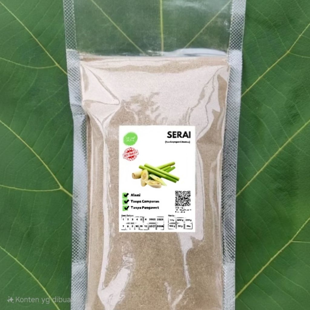 

Serbuk Bubuk Sere 50 Gram Sereh Serai Murni