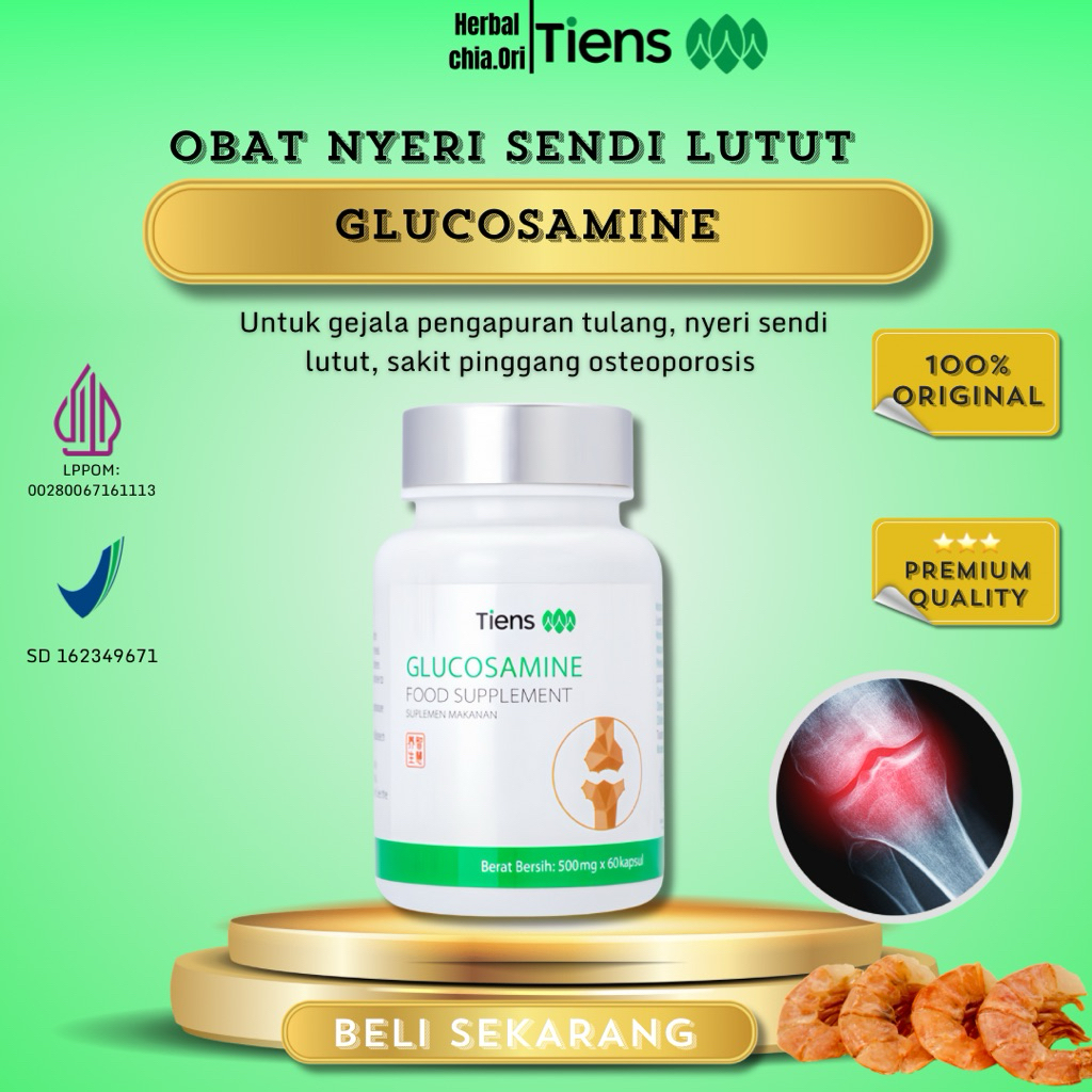 Obat Pengapuran Tulang Nyeri Sendi Lutut Dan Kaki Sakit Pinggang Osteoporosis Herbal Tiens Glucosami