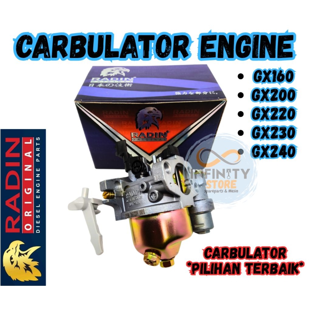 Carbulator Engine Radin GX160 GX200 GX220 GX240