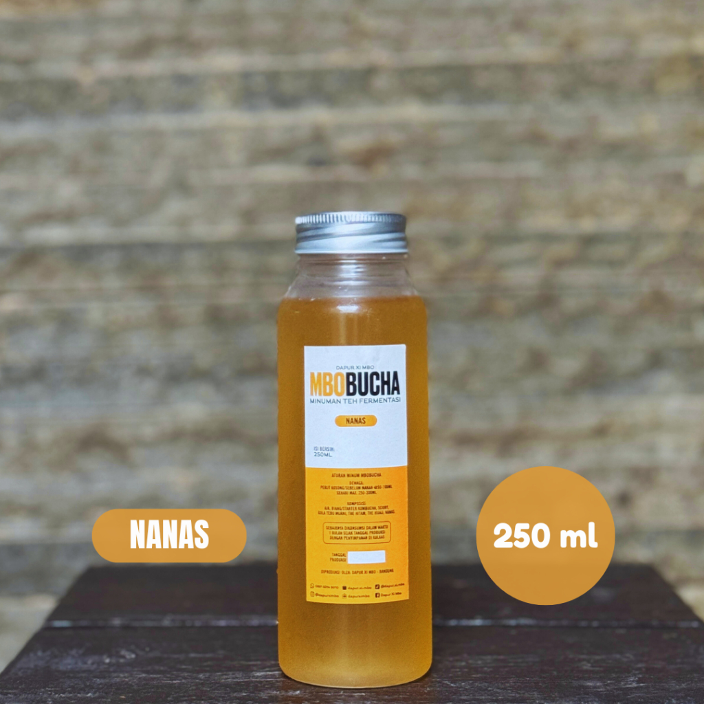 

Kombuca Nanas Mbobucha 250 ml by Dapur Xi Mbo