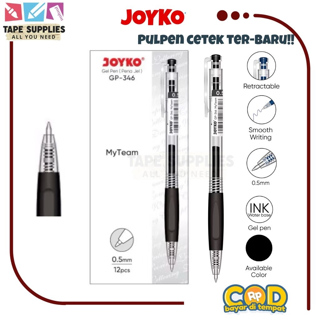 

Pulpen Cetek Retractable GEL PEN-346 0.5mm (Pulpen Cetek Termurah)