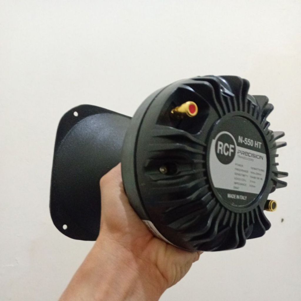 Paket Tweeter RCF N 550 plus Horn Tweeter Model TASSO Ukuran 15x15cm / Corong Twiter TASO Bahan Dira
