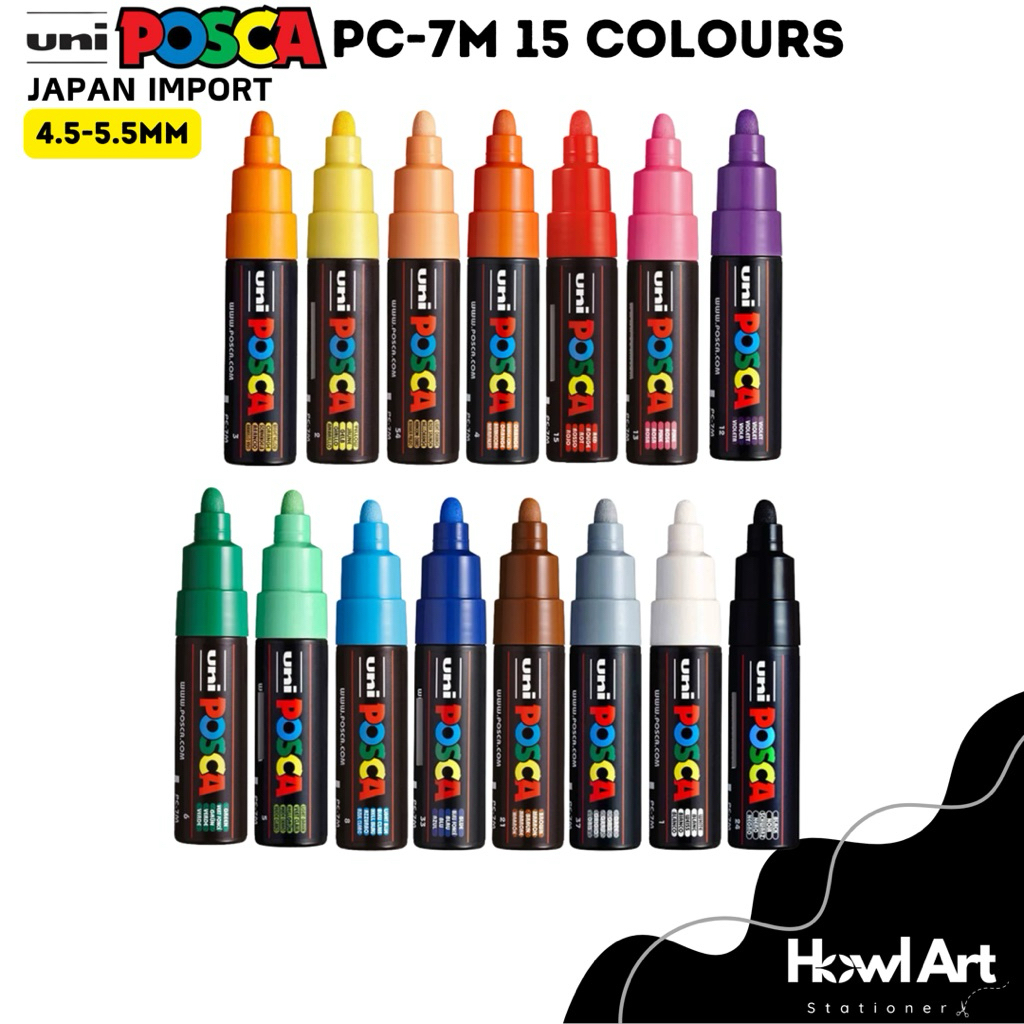 

Uni Posca Paint Marker PC-7M Full Colours Bullet Tip Japan Import
