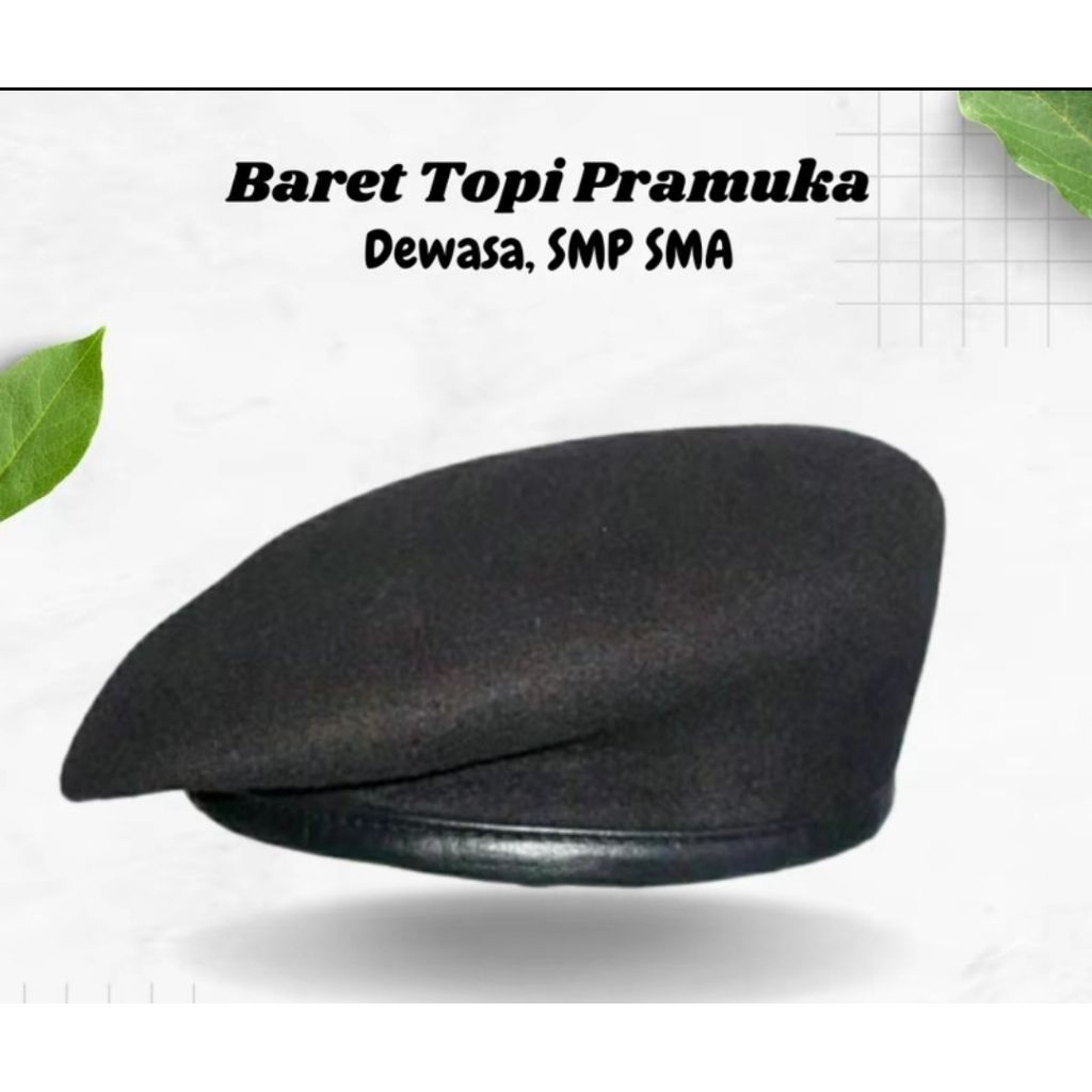 TOPI BARET PRAMUKA LAKEN PREMIUM KWALITAS SUPER TEBAL standar polri