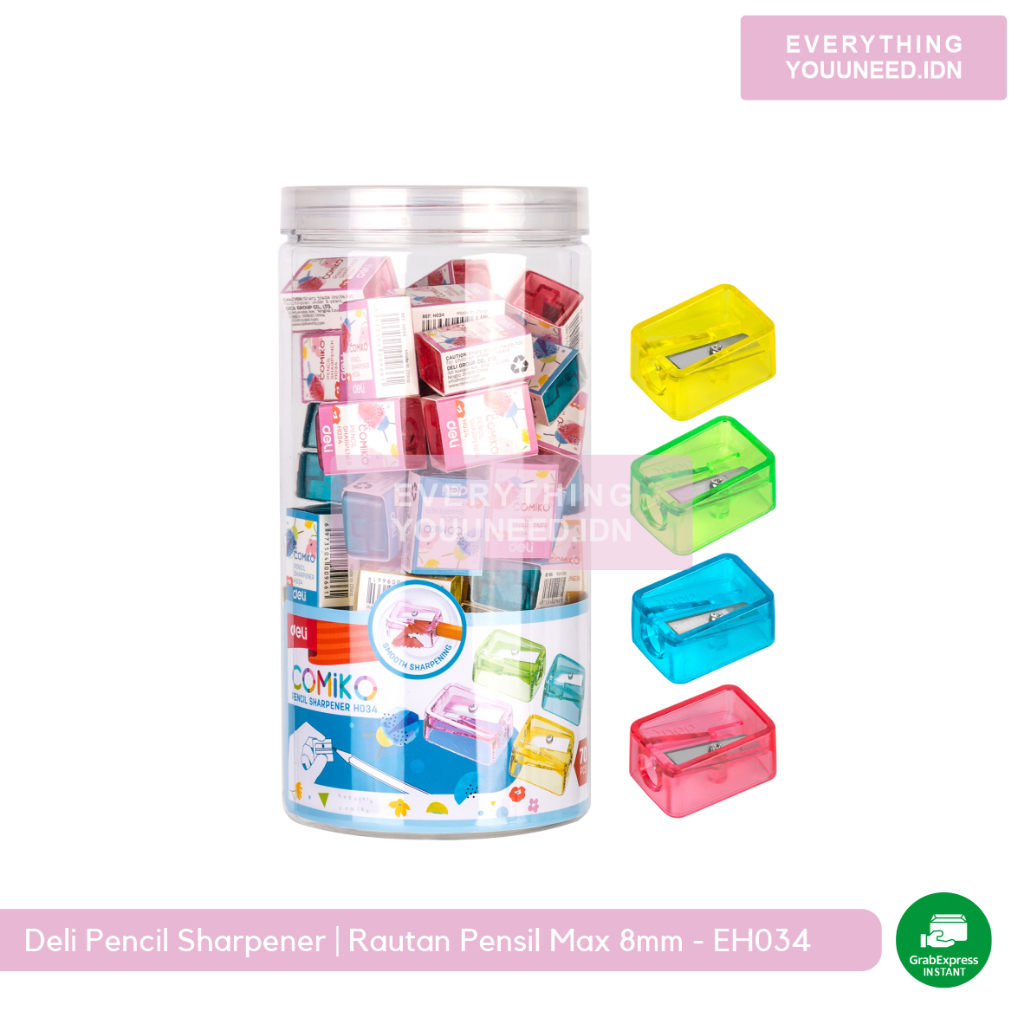 

Deli Pencil Sharpener | Rautan Pensil Max 8mm - EH034