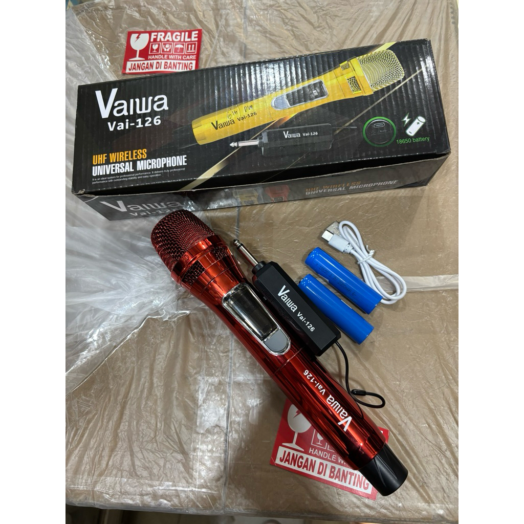 Mic Wireless Vai-126 Mic Tanpa Kabel cocok untuk semua ampli / speaker