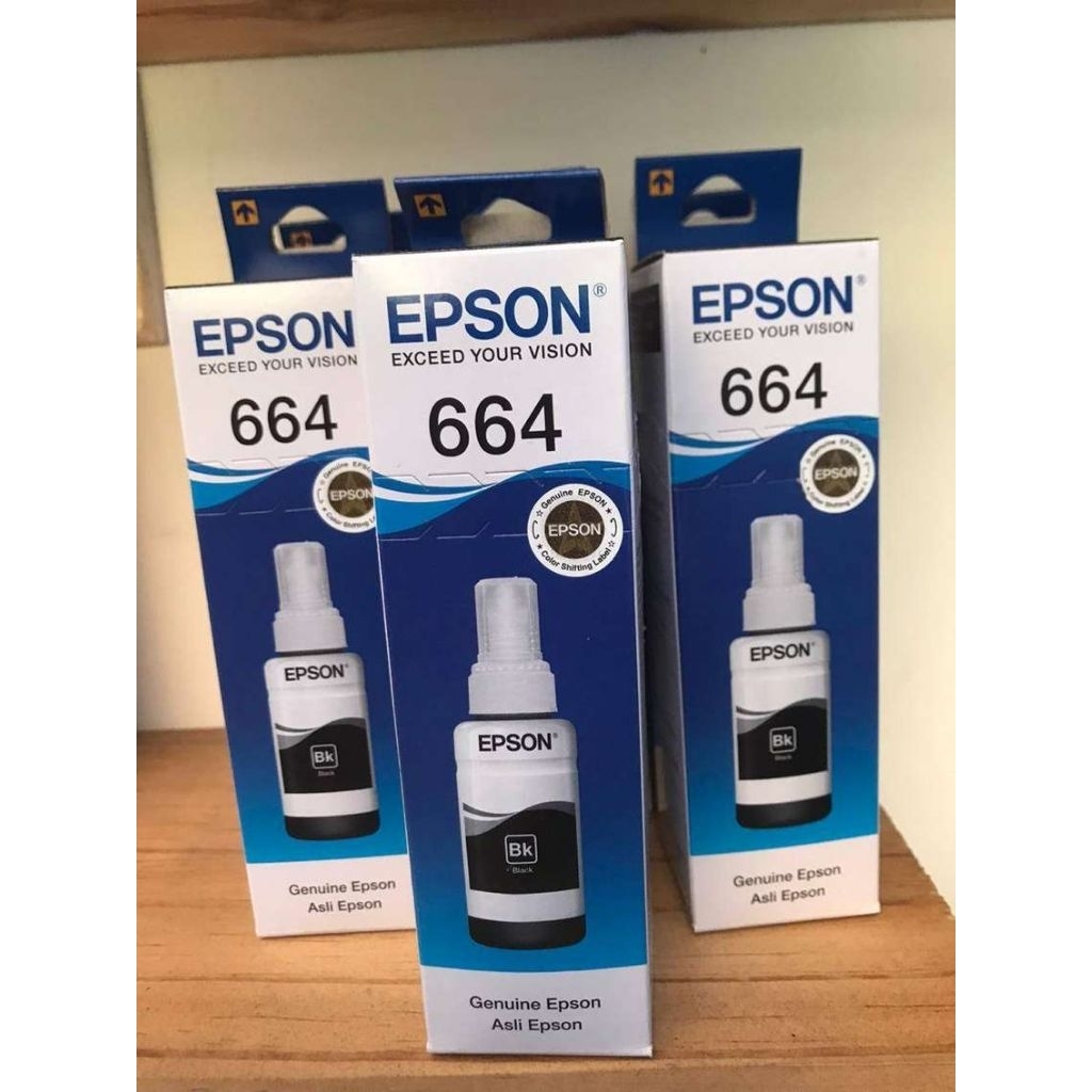 Tinta EPSON 664 Hitam, Merah, Biru, Kuning ORIGINAL EPSON L100, EPSON L110, EPSON L120, EPSON, L200,