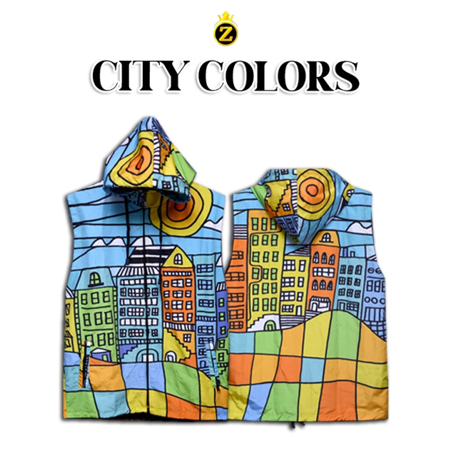 Rompi Olahraga Wanita Bahan Parasut Motif Vest Printing Waterproof Premium Sepeda Outdoor Sports