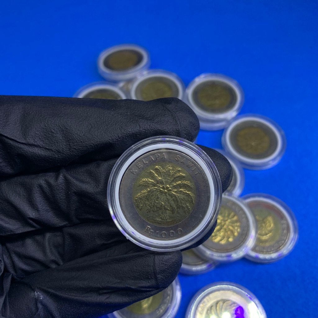 ORIGINAL UANG KOIN 1000 RUPIAH KELAPA SAWIT PLUS KAPSUL KOIN