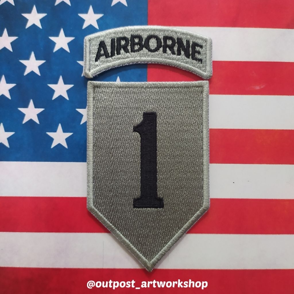 Patch 1st Infantry Division Army Combat Uniform US Army Airborne Tab