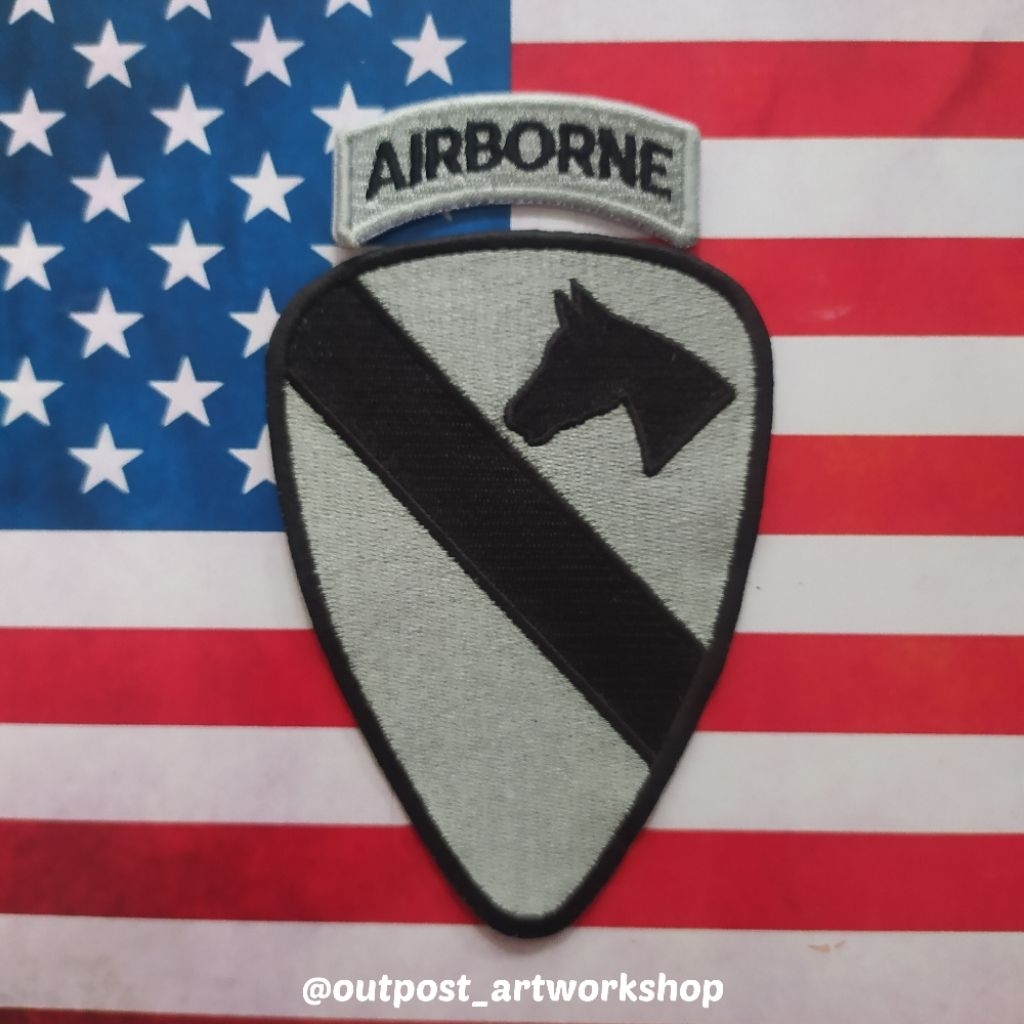Patch 1st Cavalry Division US Army Army Combat Uniform Airborne Tab